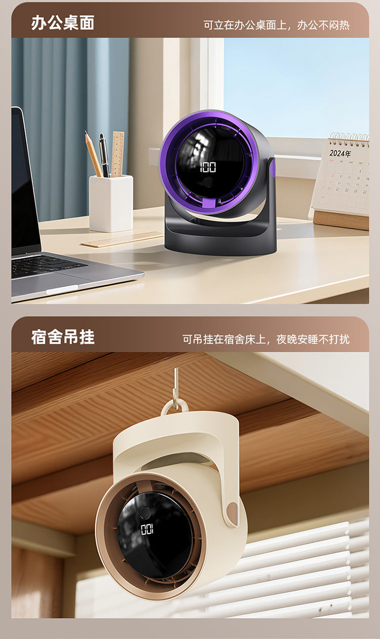 Mini Ventilador Recargable de Escritorio con Montaje en Pared