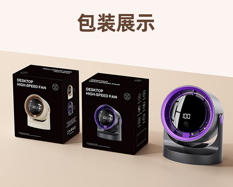 Mini Ventilador Recargable de Escritorio con Montaje en Pared