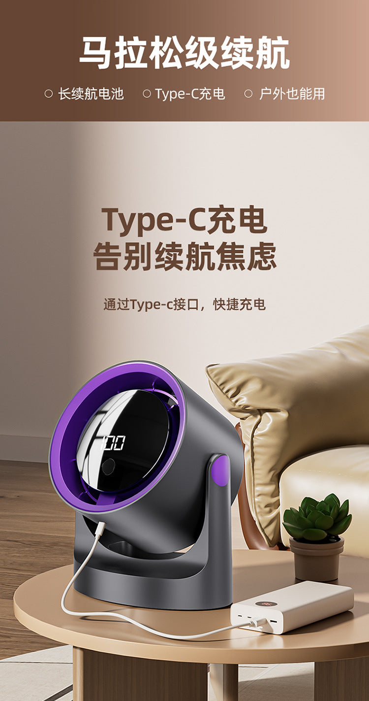 Mini Ventilador Recargable de Escritorio con Montaje en Pared