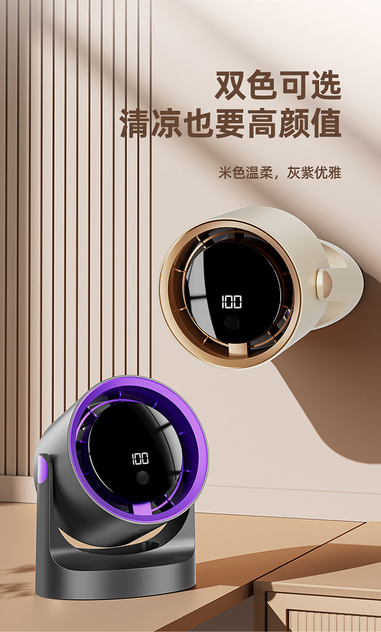 Mini Ventilador Recargable de Escritorio con Montaje en Pared