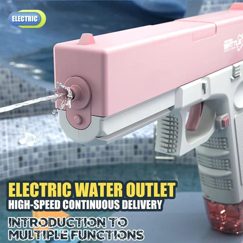 Pistola de Agua Eléctrica para Niños y Adultos – Batería de Litio, Largo Alcance
