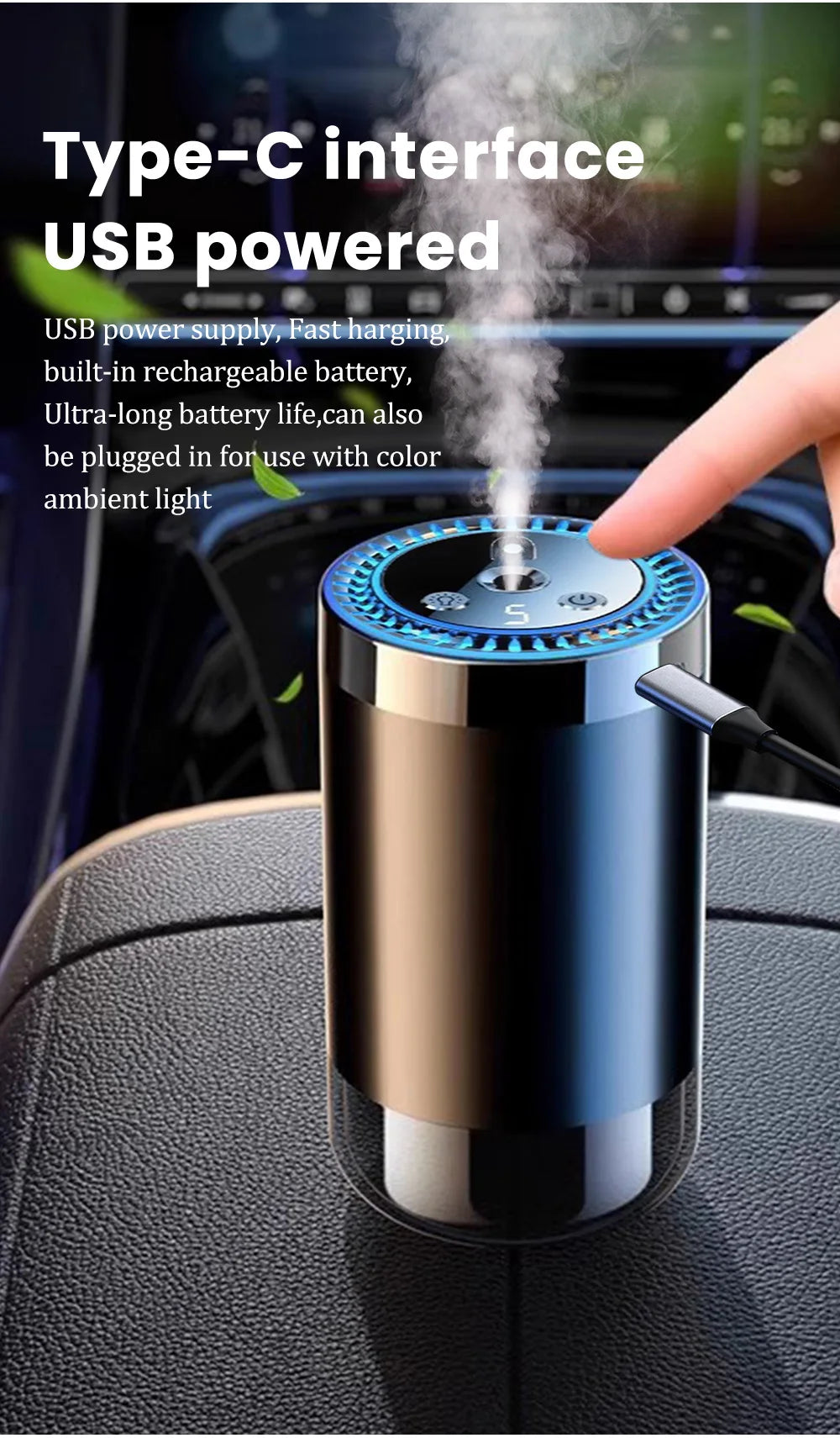 Aromatizador para carros eléctrico y recargable