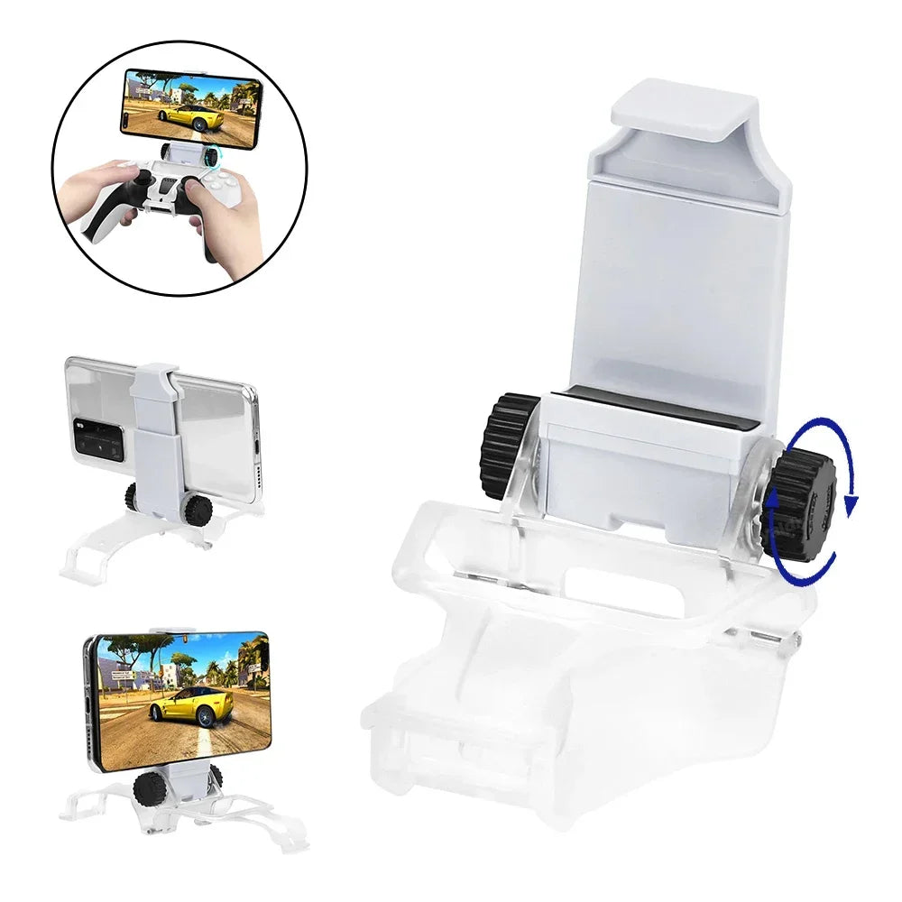 For PS5 Controller Holder Mobile Phone Game Clip Gamepad Holder Gaming Joystick Clamp Mount Adjustable Bracket for Playstation 5