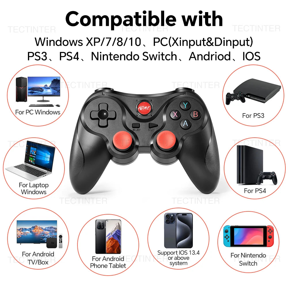 Control Inalámbrico Universal — PS4, PS3, Switch, Android y PC