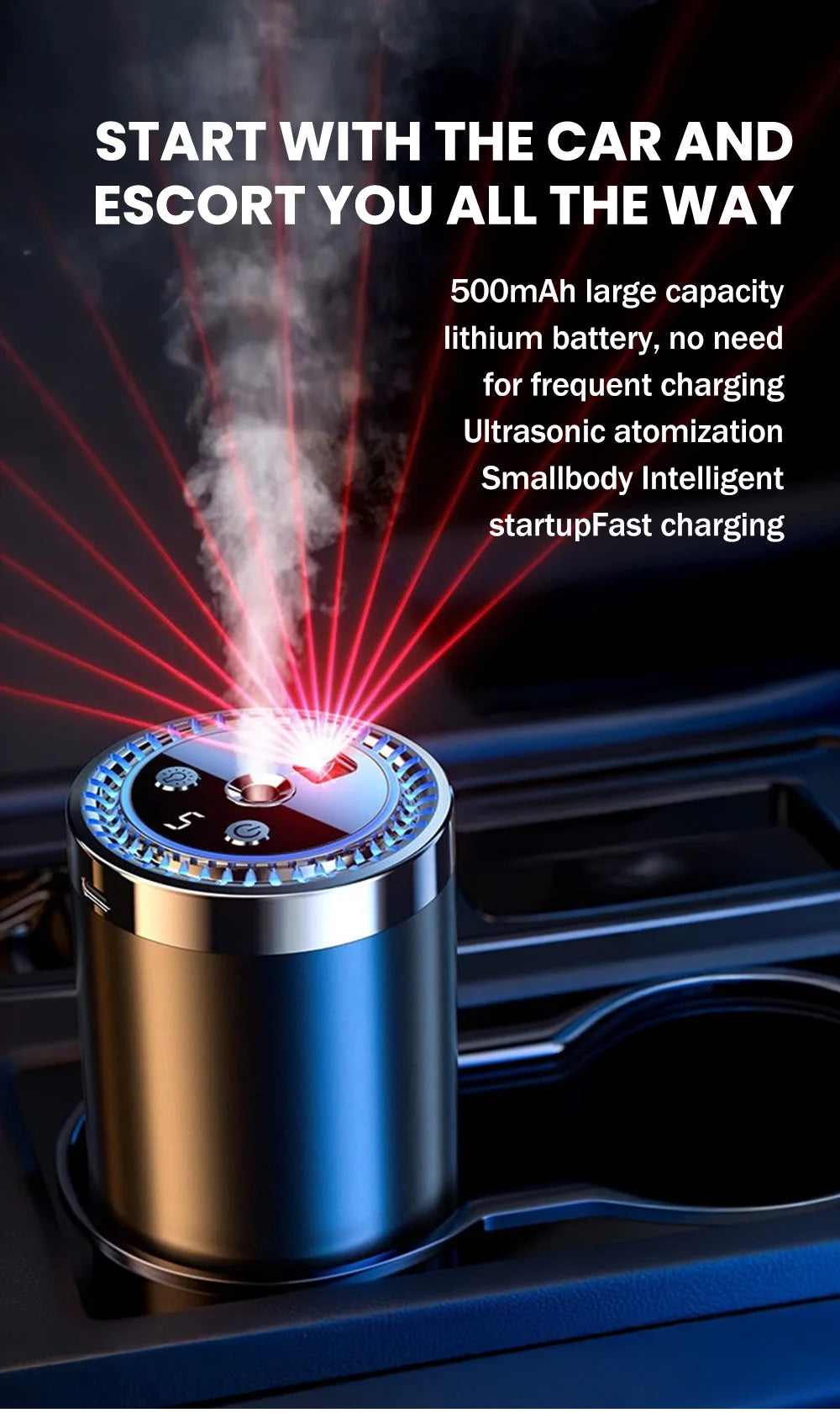 Aromatizador para carros eléctrico y recargable