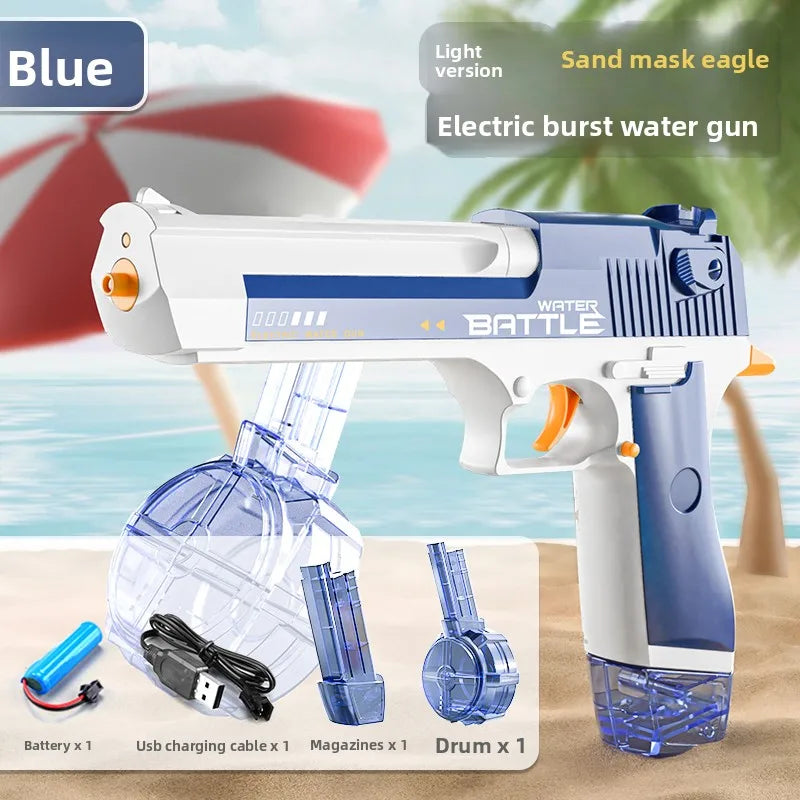 Pistola de Agua Eléctrica para Niños y Adultos – Batería de Litio, Largo Alcance