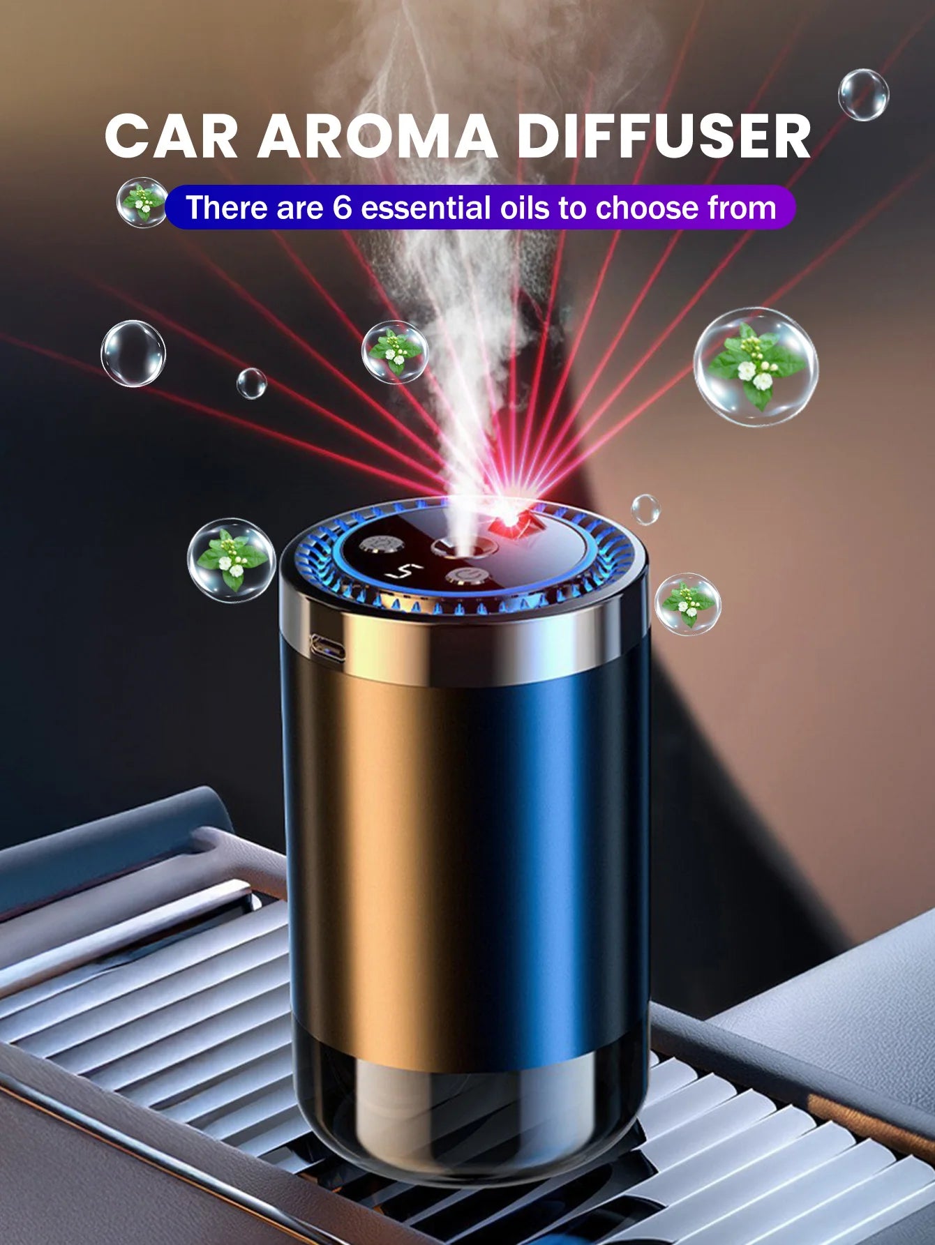 Aromatizador para carros eléctrico y recargable